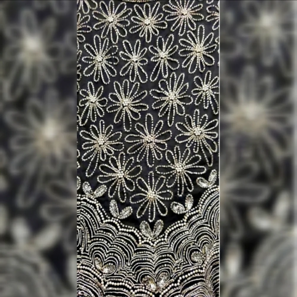 TWILIGHT- Vintage Black and Silver Sequin Top - Picture 4 of 4